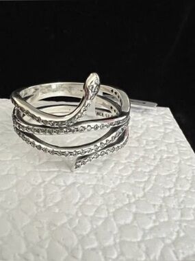 Pandora "Swirling Snake" Ring. Sterling Silver 925, size: 54 / 7